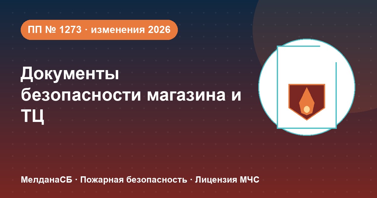Документы по безопасности для магазина и ТЦ в Челябинске: полный чек-лист 2026